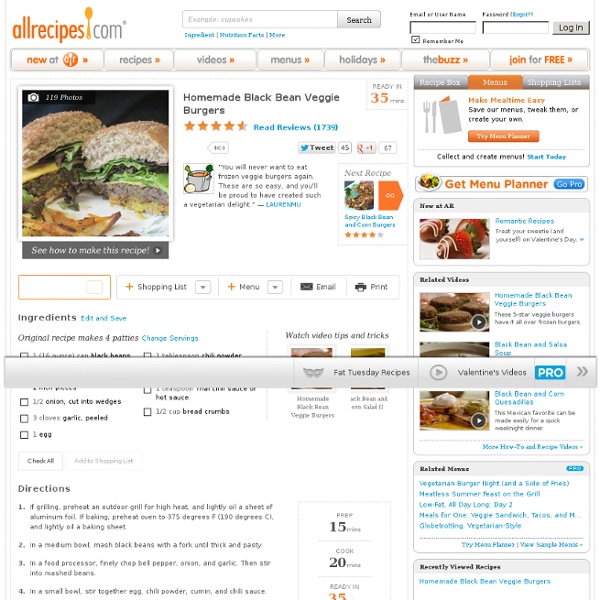 Homemade Black Bean Veggie Burgers Recipe