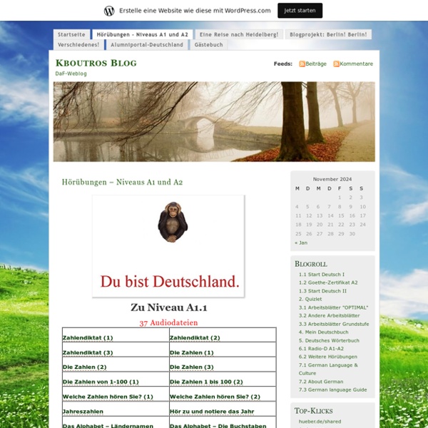 Hörübungen – Niveaus A1 und A2