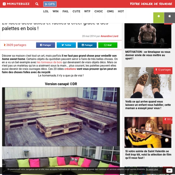 20 idées déco utiles et faciles à créer grâce à des palettes en bois !
