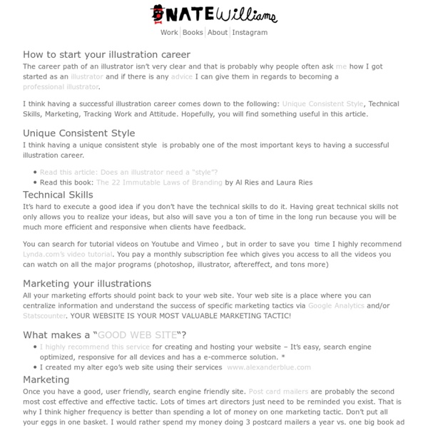 How to start your illustration career - Nate Williams