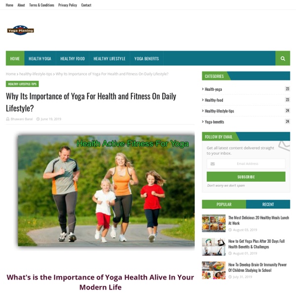 Why Its Importance of Yoga For Health and Fitness On Daily Lifestyle?