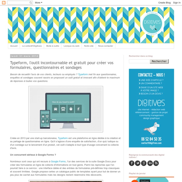 Typeform, l'outil incontournable et gratuit pour créer vos formulaires, questionnaires et sondages
