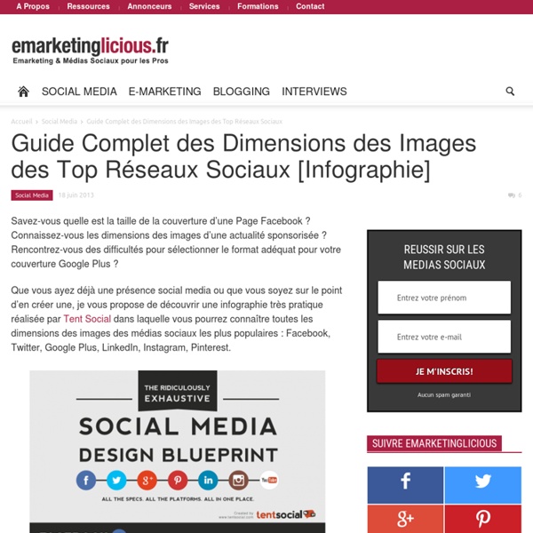 Guide Complet des Dimensions des Images des Top Réseaux Sociaux [Infographie]