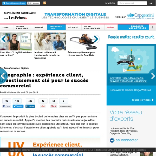 Infographie : expérience client, investissement clé pour le succès commercial - Expérience client