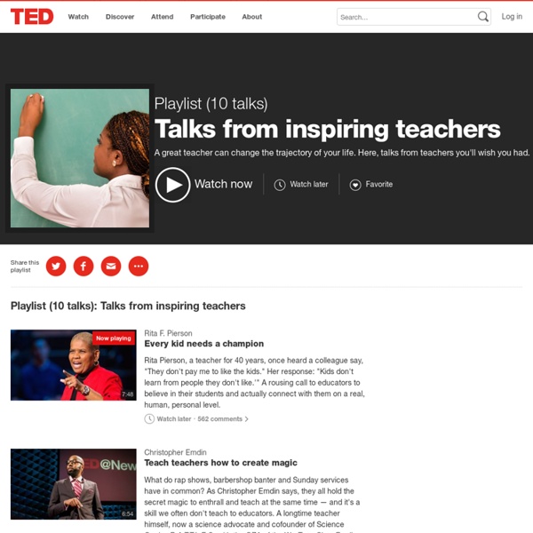 Talks from inspiring teachers