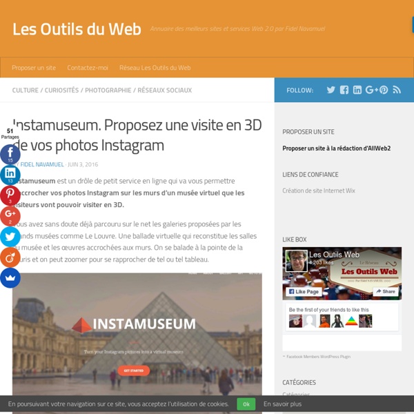 Instamuseum. Proposez une visite en 3D de vos photos Instagram