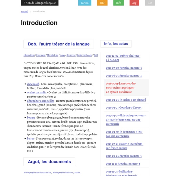 ABC de la langue française Accueil/Accueil
