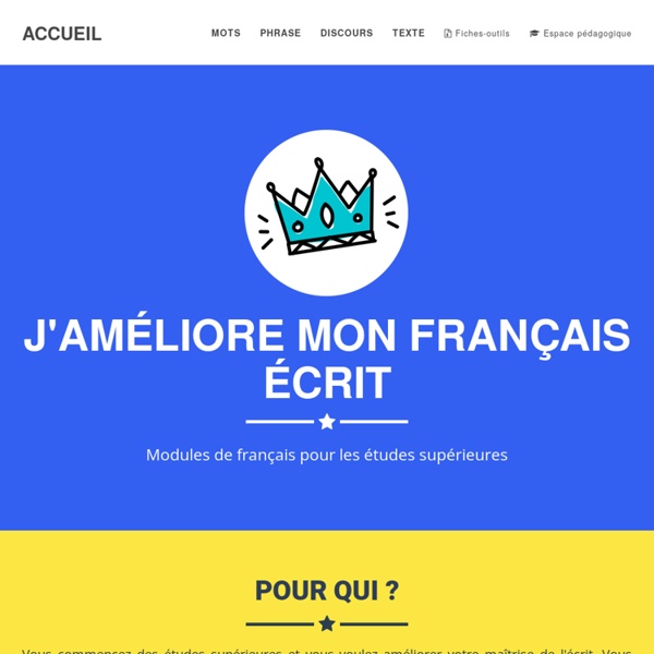 J'améliore mon français écrit