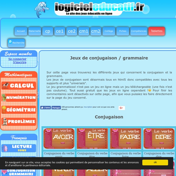 Jeux conjugaison grammaire