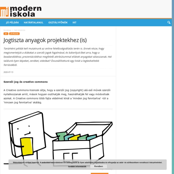 Jogtiszta anyagok projektekhez (is)