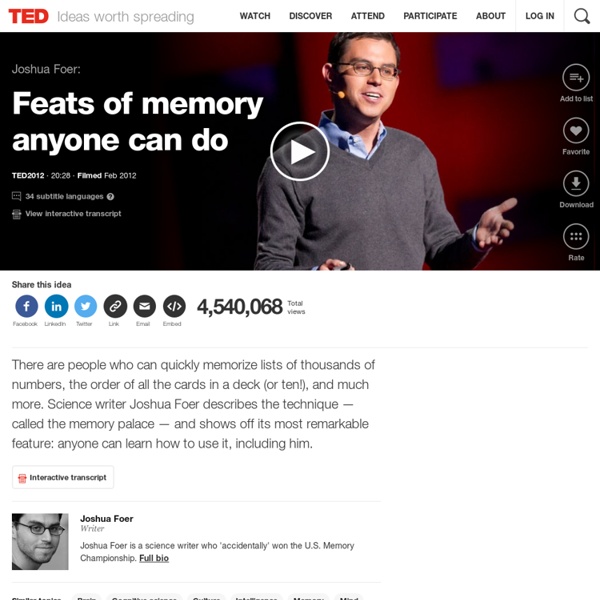 Joshua Foer: Feats of memory anyone can do