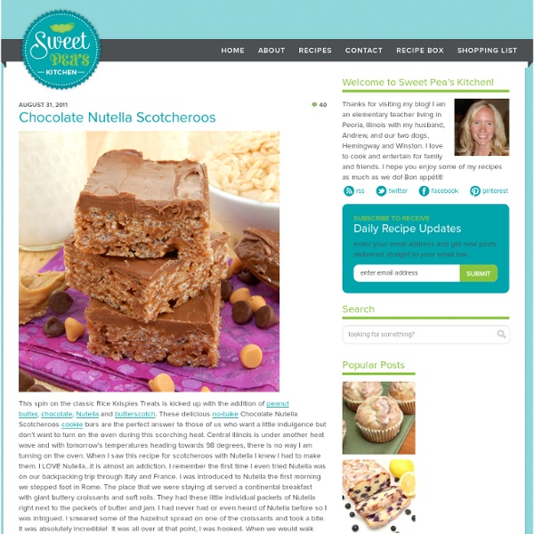 Chocolate Nutella Scotcheroos