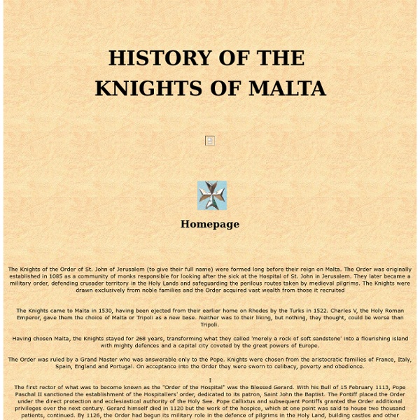 KNIGHTS OF MALTA
