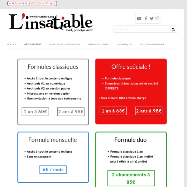 Cassandre/Horschamp Le site ART/CULTURE/SOCIÉTÉ Cassandre/Horschamp, la revue qui s'aventure dans les hors champs de la création artistique