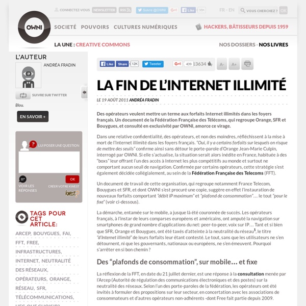 La fin de l’Internet illimité