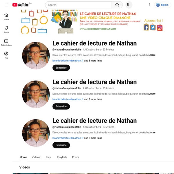 Le cahier de lecture de Nathan