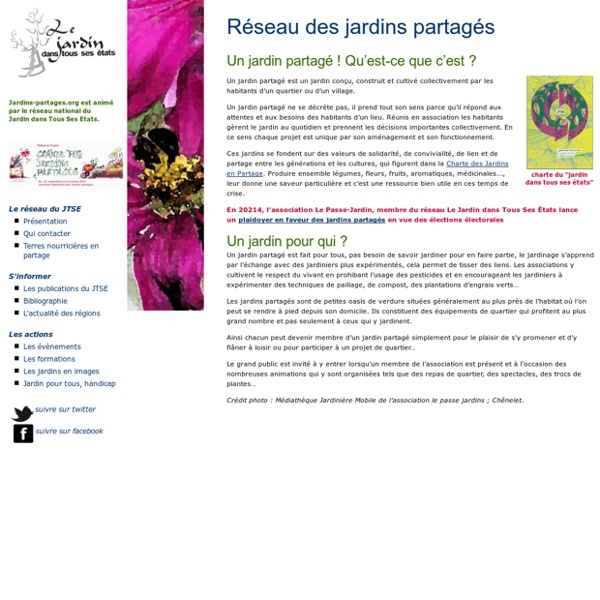 Réseau National - Jardin dans tous ses états