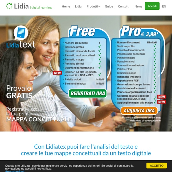 LIDIA Digital Learning - Crea la tua Mappa Concettuale da un testo digitale