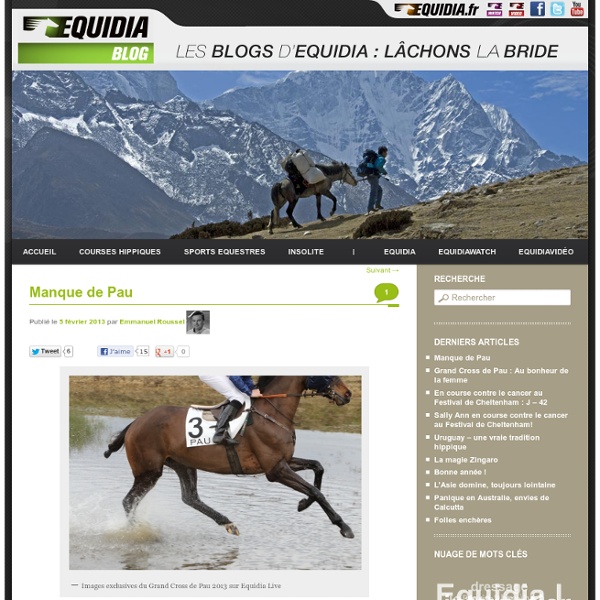 Le blog équestre d'Equidia