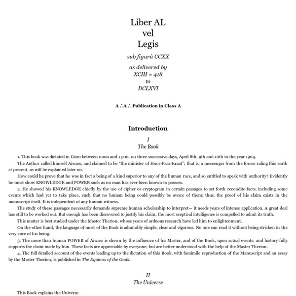 Liber AL vel Legis