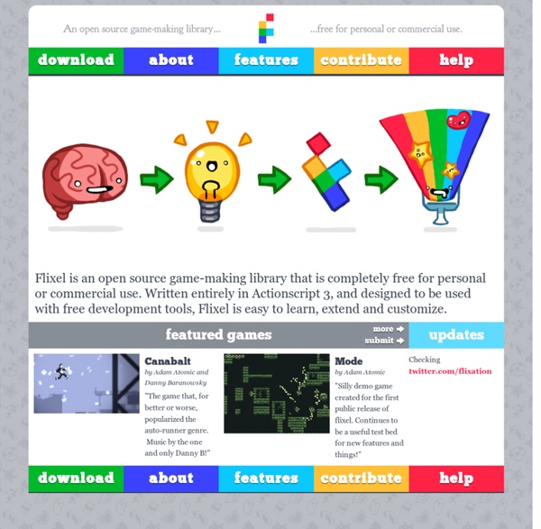 Flixel a flash game library and coding community - Homepage
