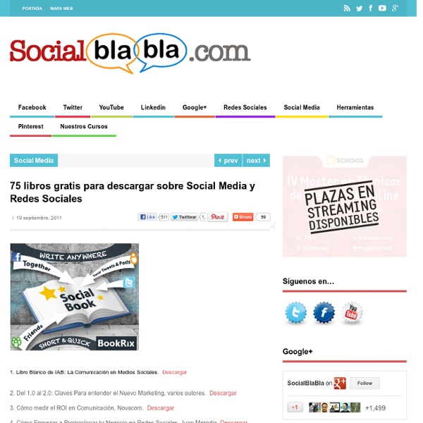 75 libros gratis para descargar sobre Social Media y Redes Sociales
