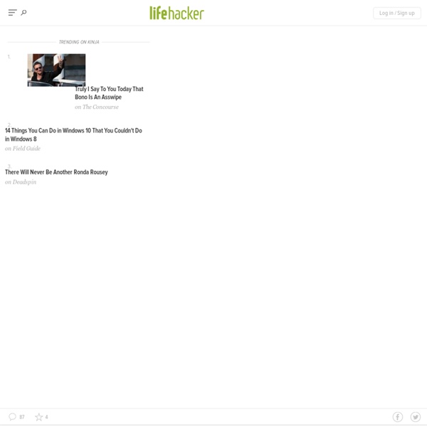 The Lifehacker Workout: Exercise for Normal People