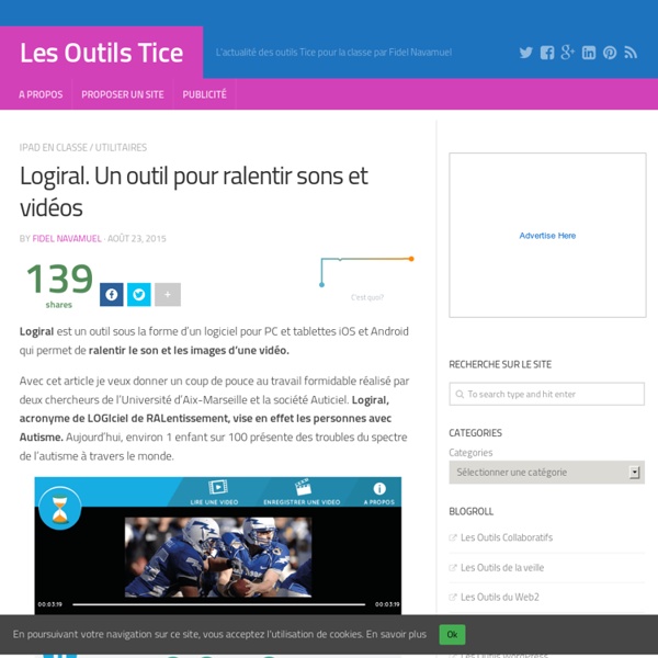 Logiral. Un outil pour ralentir sons et vidéos