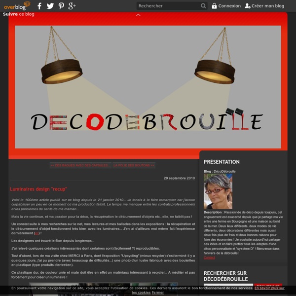 Luminaires design "recup"