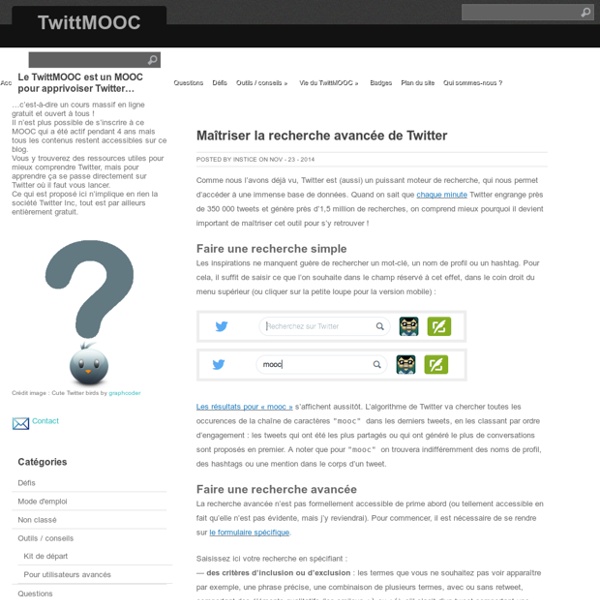 Maîtriser la recherche avancée de Twitter