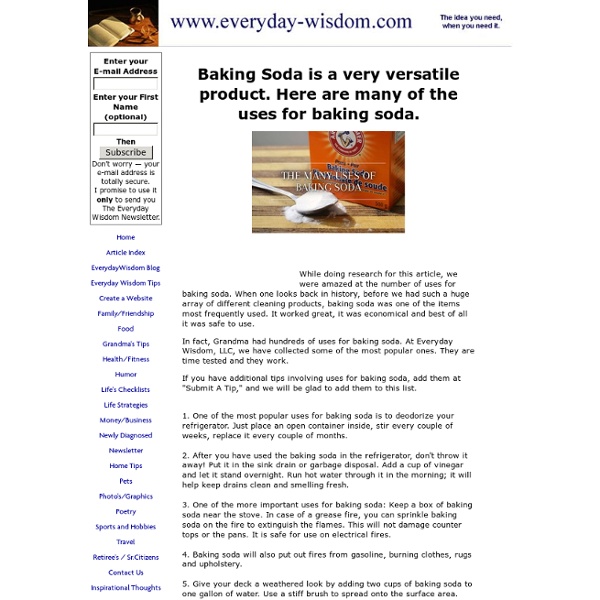 Many uses for baking soda.