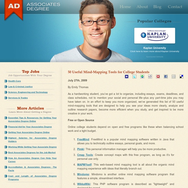 50 Useful Mind-Mapping Tools for College Students