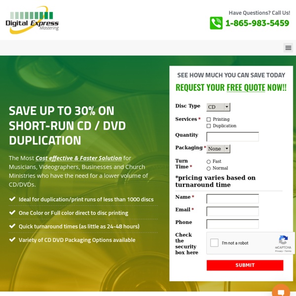 CD/DVD Duplication Services