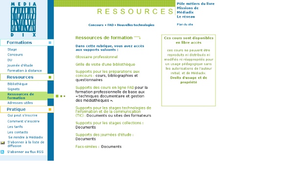 Mediadix : support de cours