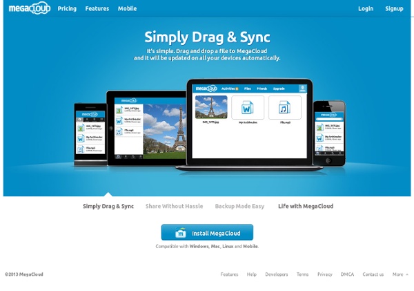 MegaCloud - Free 8GBStorage For Sharing + 8GB Backup Space