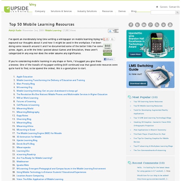 Top 50 Mobile Learning Resources