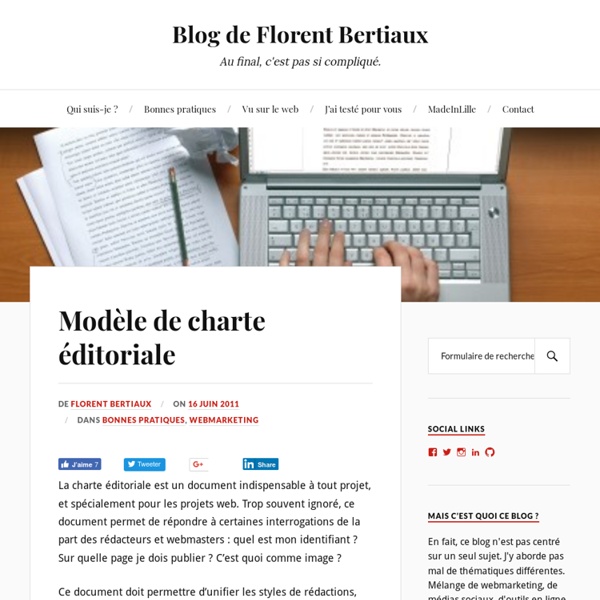 Modèle de charte éditoriale