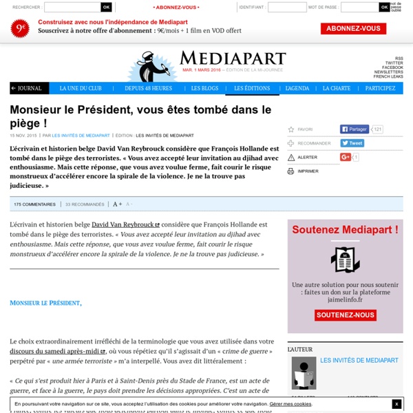 Monsieur le Président, vous êtes tombé dans le piège !
