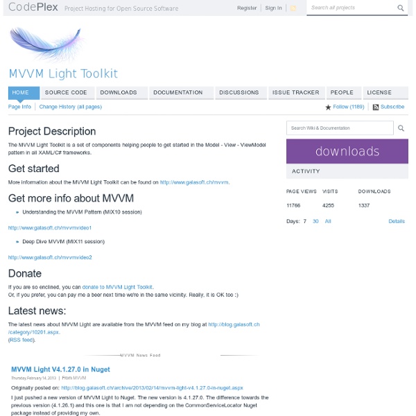 MVVM Light Toolkit - Home