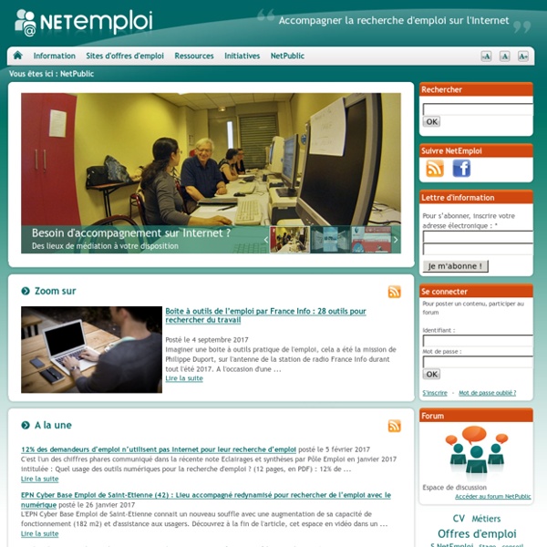 NetEmploi - Accompagner la recherche d'emploi sur l'Internet