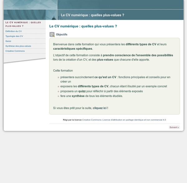 Le CV numérique : quelles plus-values ?