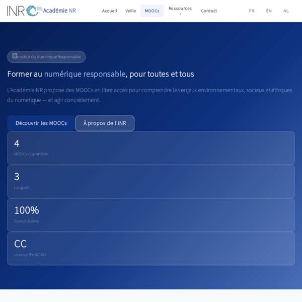 MOOC Numérique Responsable par l'Institut du Numérique Responsable (INR)