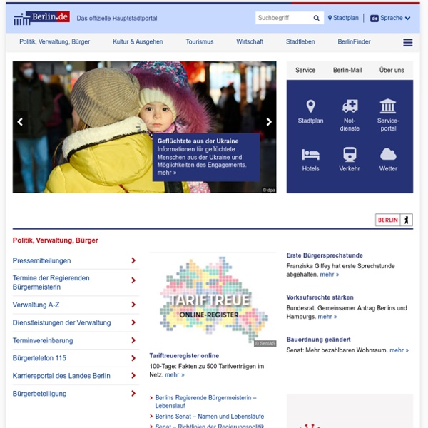 Berlin - Offizielles Stadtportal der Hauptstadt Deutschlands