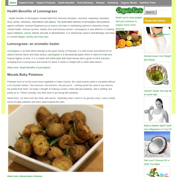 Natural & Organic Health: Food Benefits, Directory, Nutritional Value