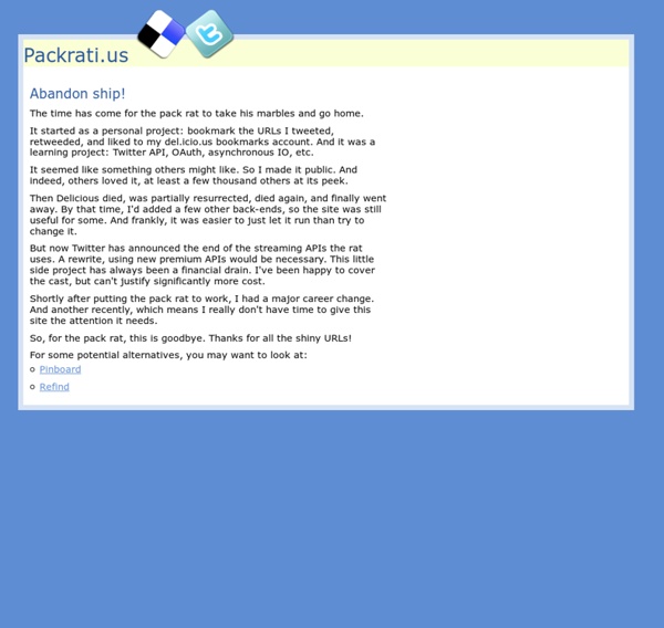 Packrati.us = Twitter + Delicious