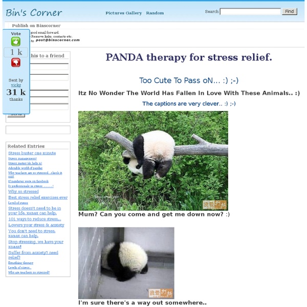 PANDA therapy for stress relief. - StumbleUpon