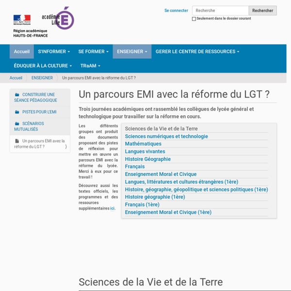 Un parcours EMI avec la réforme du LGT ?