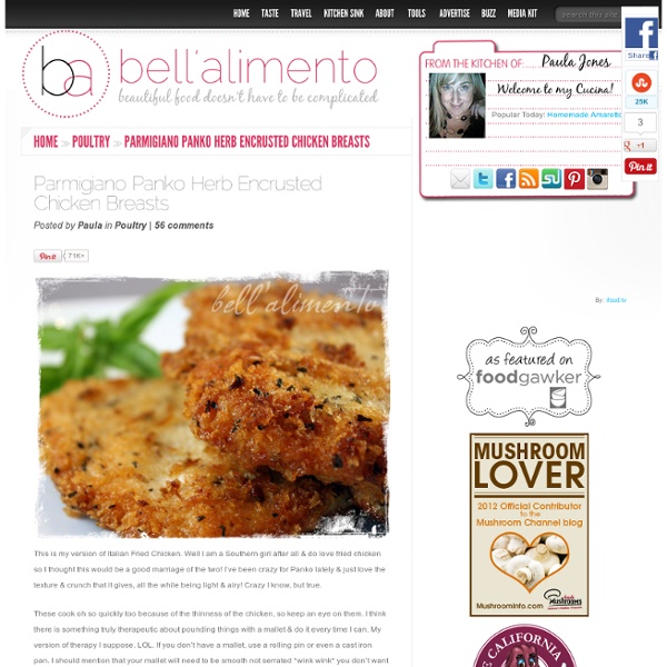 Parmigiano Panko Herb Encrusted Chicken Breasts