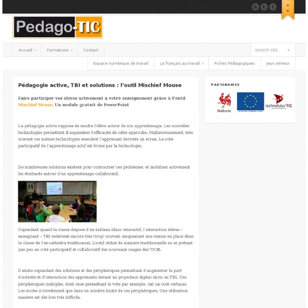 Pédagogie active, TBI et solutions : l’outil Mischief Mouse