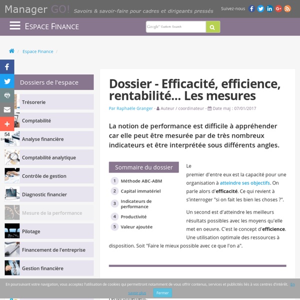 Mesure de la performance d'entreprise : indicateurs et tableaux de bord